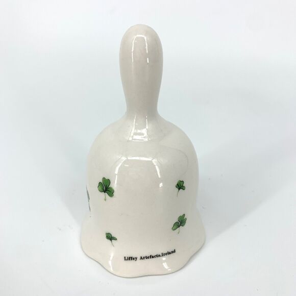 Vintage Liffey Artefacts Ireland Shamrock Pattern Ceramic Bell - Picture 4 of 8